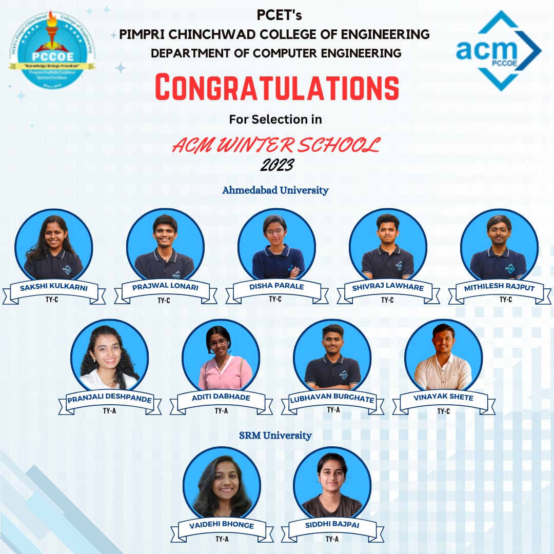 Students Shine Bright: ACM Winter School Participants Secure Coveted Positions! 🌟