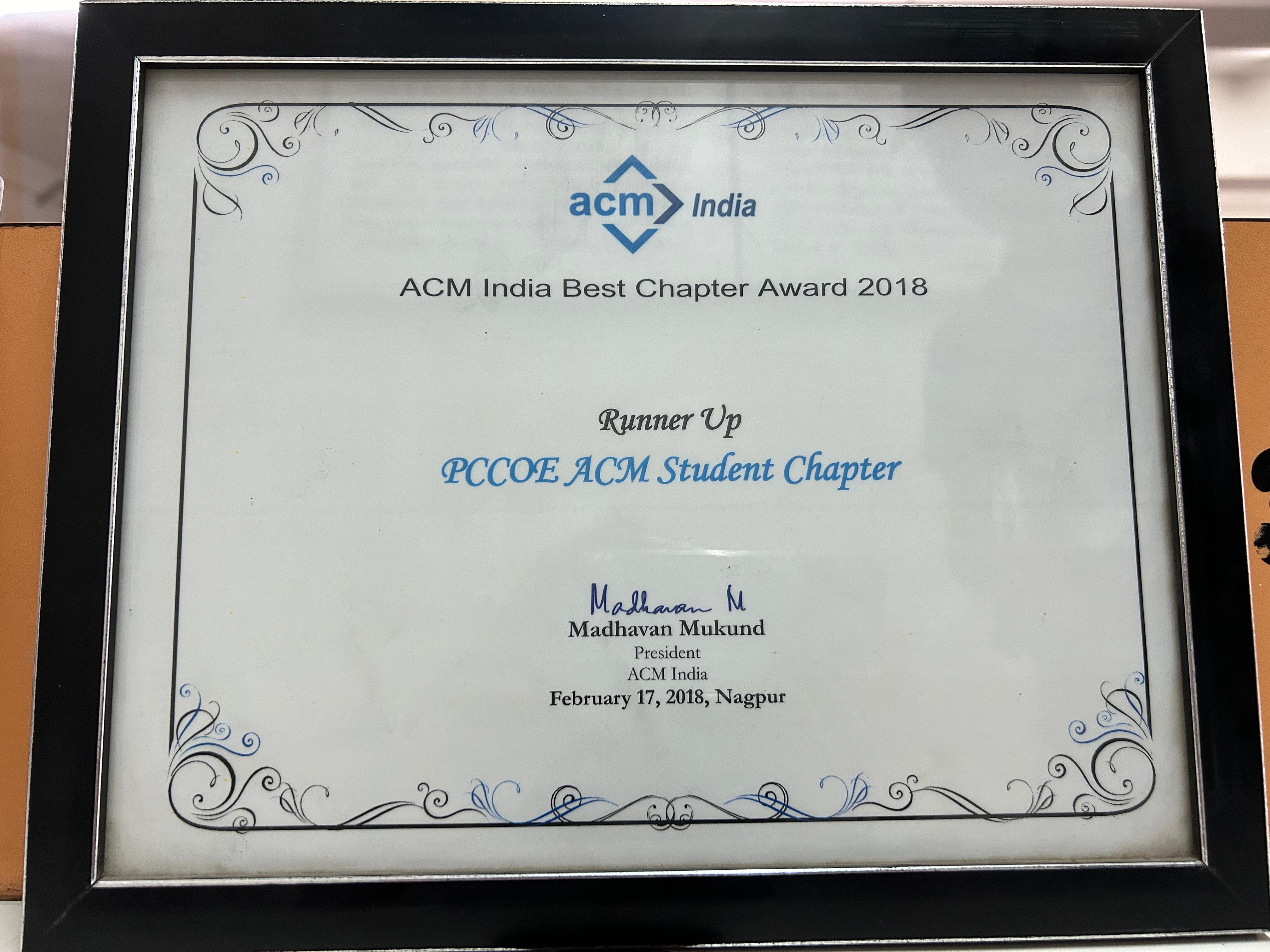 2018 Runnerup Frame